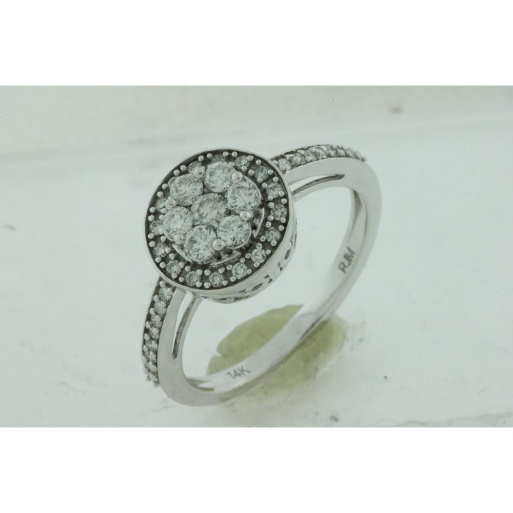Royal 14K White Gold Diamond Engagement Ring - 0.50 Carat Total Diamond Weight