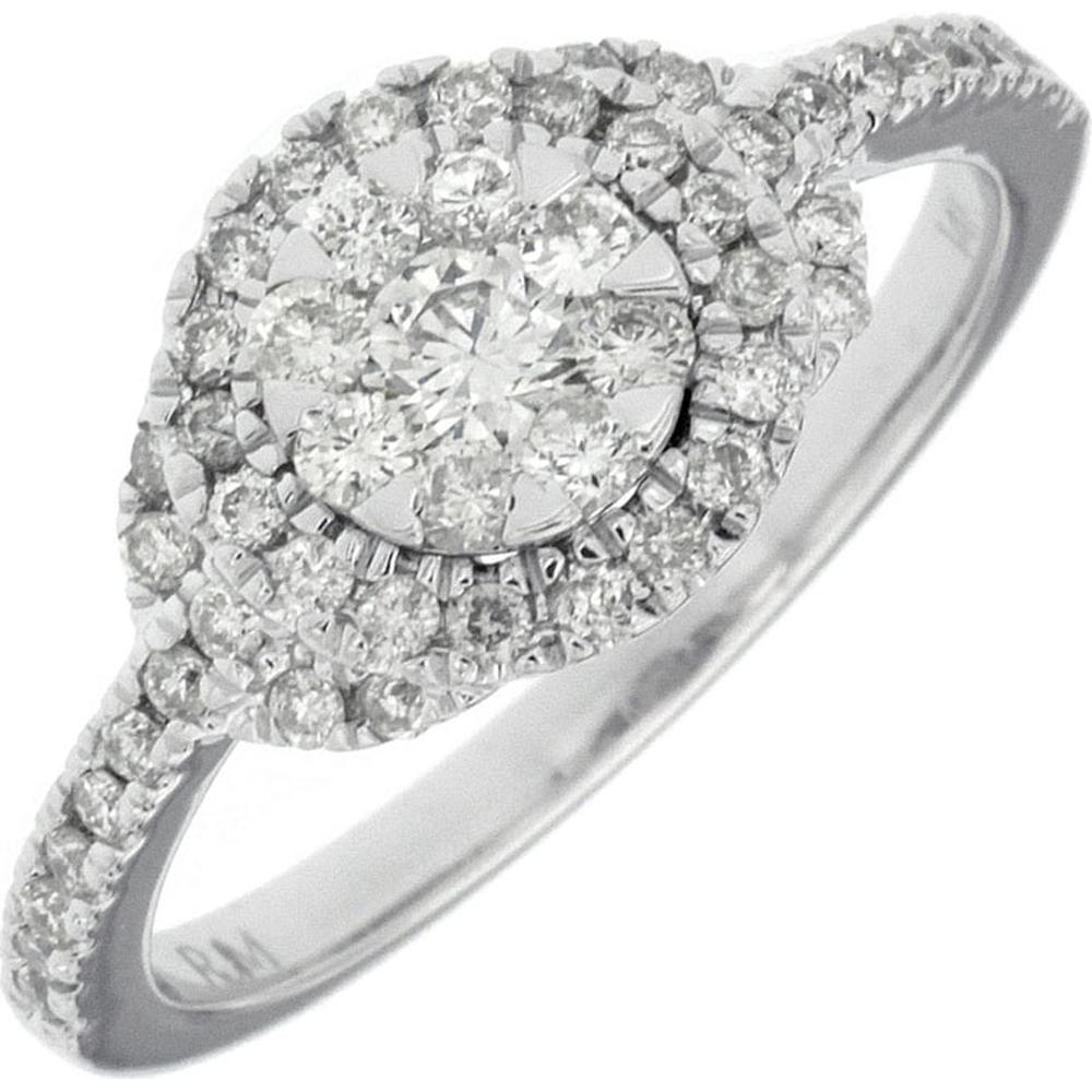 Royal 14K White Gold Diamond Engagement Ring - Eternal Love Sparkle