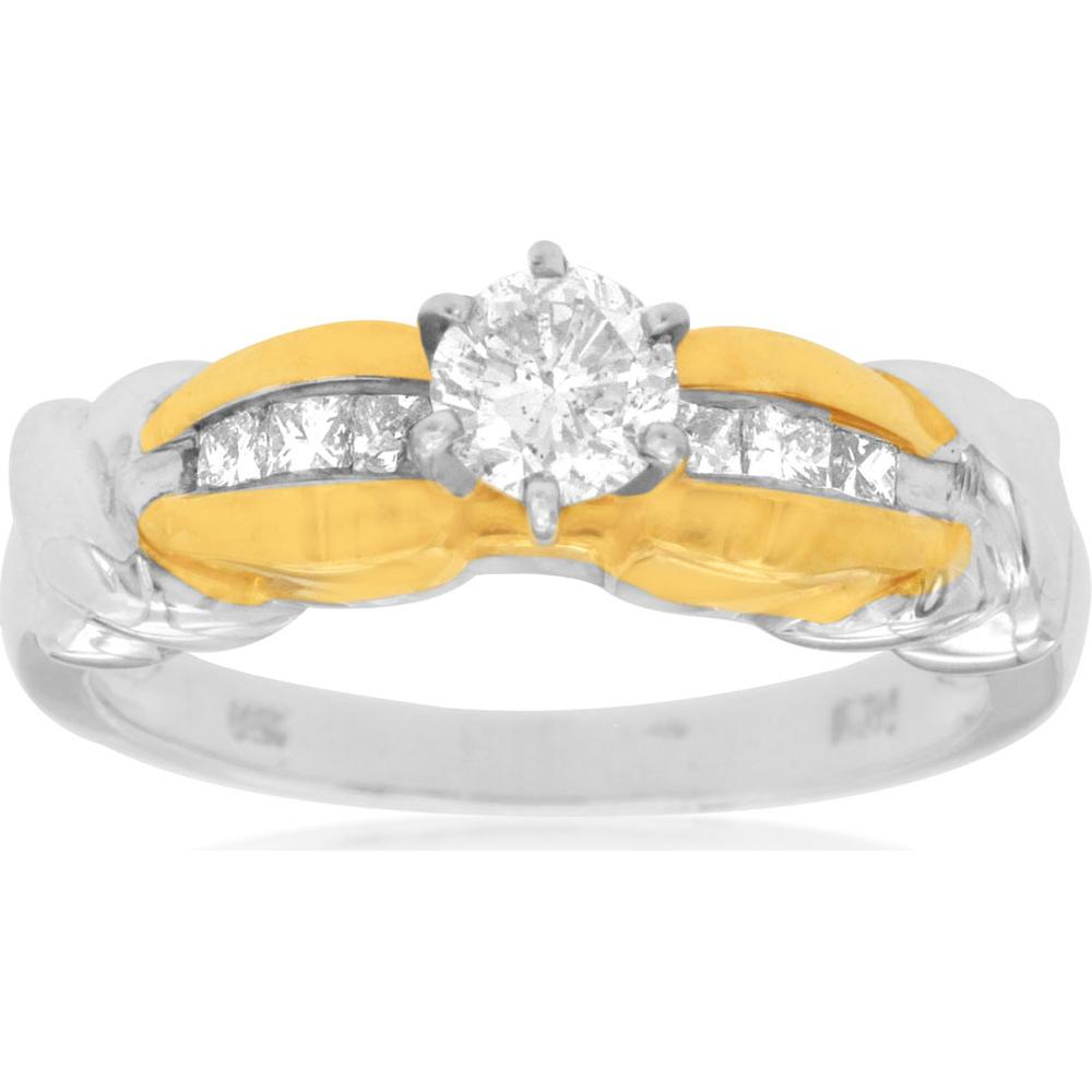 Royal 14K White Gold Diamond Engagement Ring - Timeless Love Brilliance