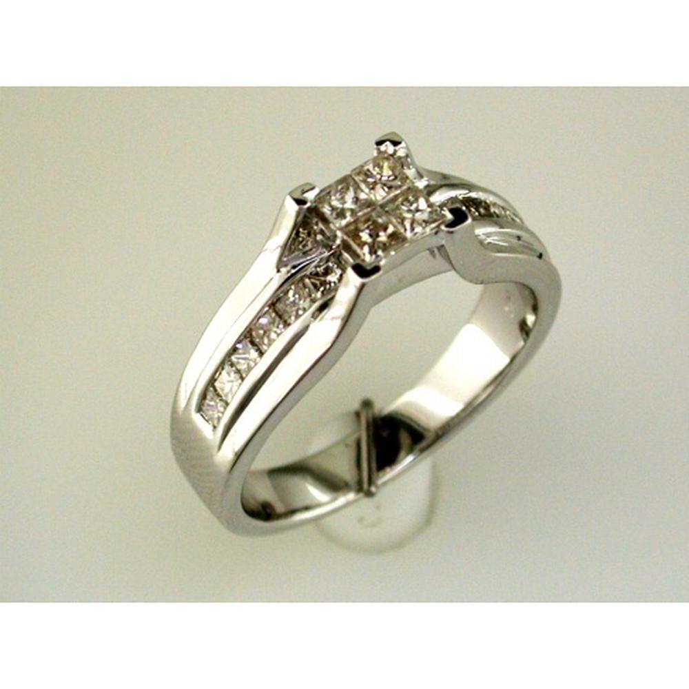 Royal 14K White Gold Diamond Engagement Ring - Timeless Symbol of Love