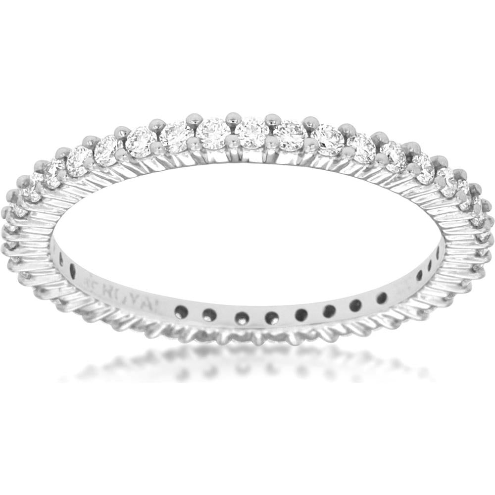 Royal 14K White Gold Diamond Eternity Band - 0.60 Carat Total Diamond Weight