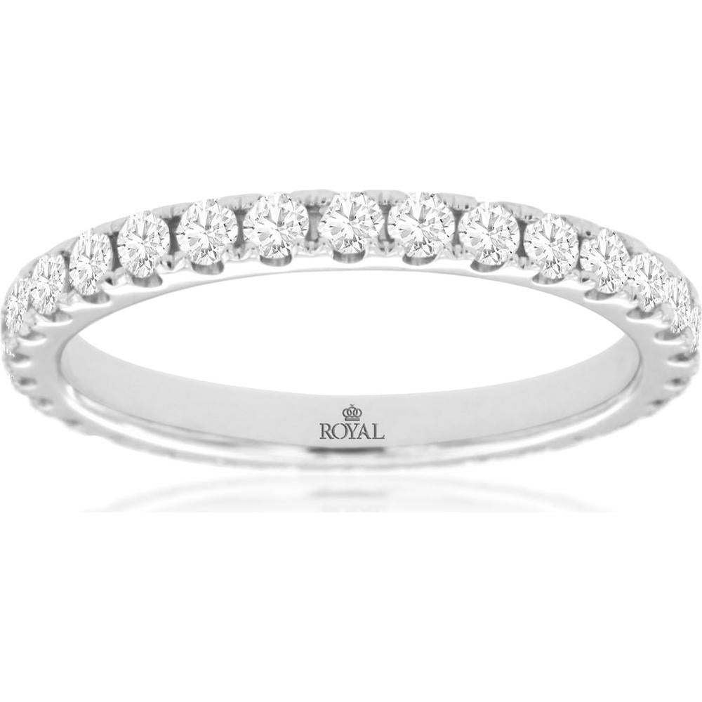 Royal 14K White Gold Diamond Eternity Band - 0.90 Carat Total Diamond Weight