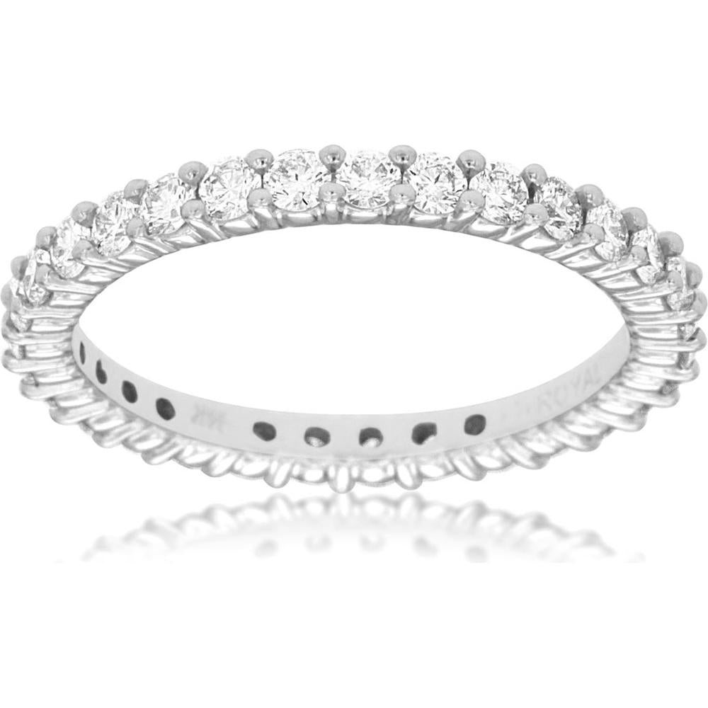 Royal 14K White Gold Diamond Eternity Band - 1.15 Carat Total Diamond Weight