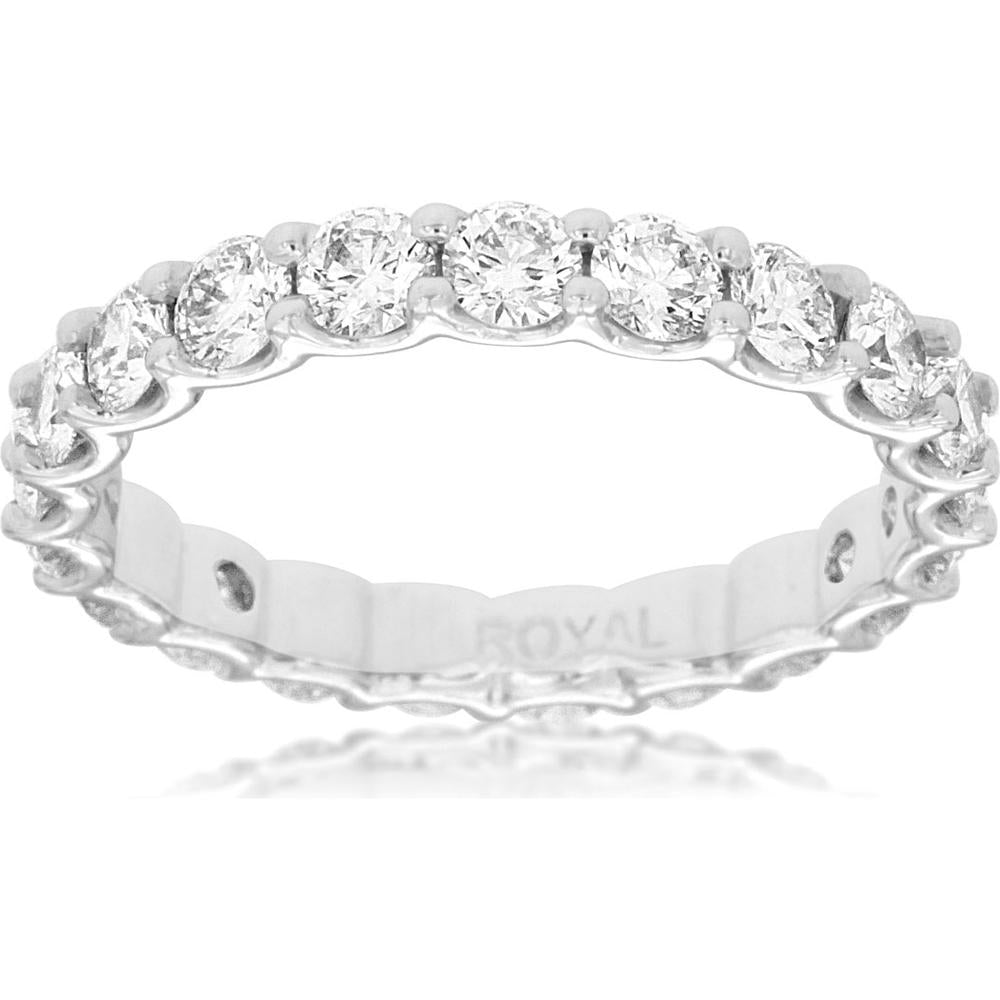 Royal 14K White Gold Diamond Eternity Band - 2.25 Carats