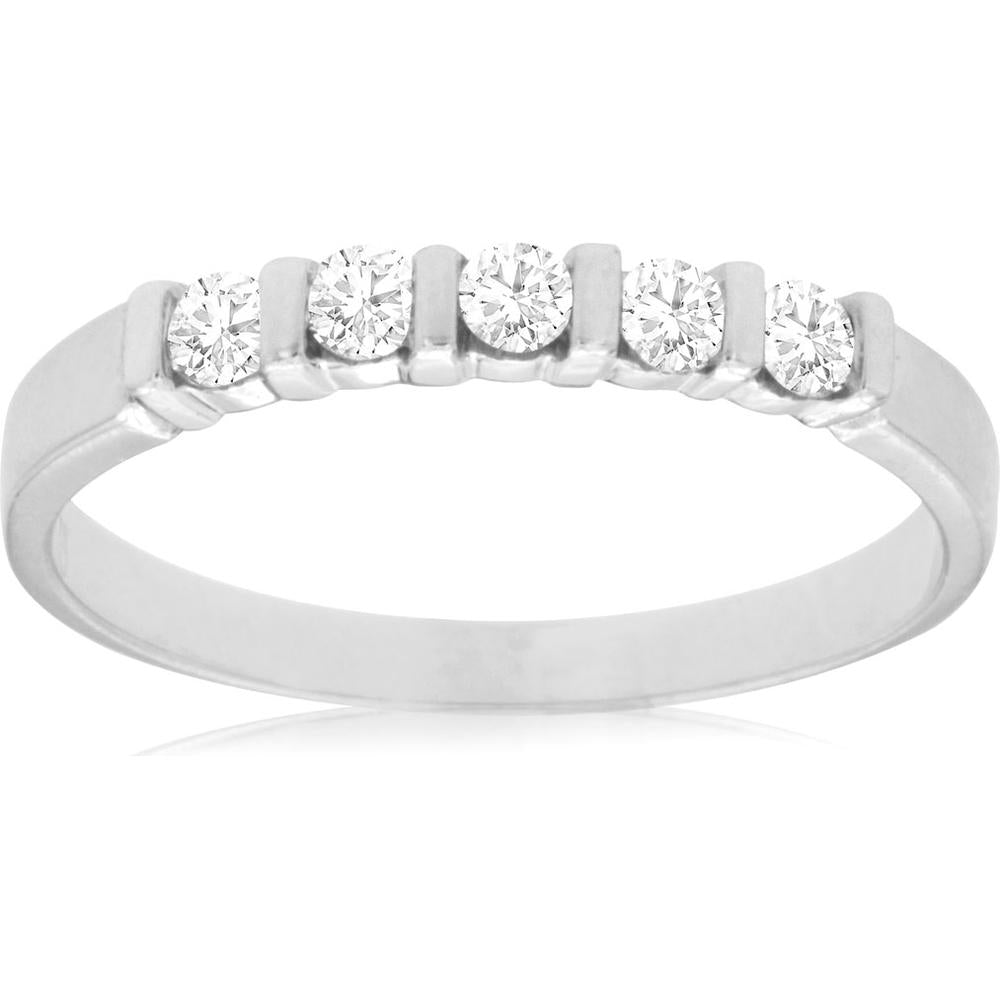 Royal 14K White Gold Diamond Eternity Wedding Band - 0.25 Carat Total Diamond Weight