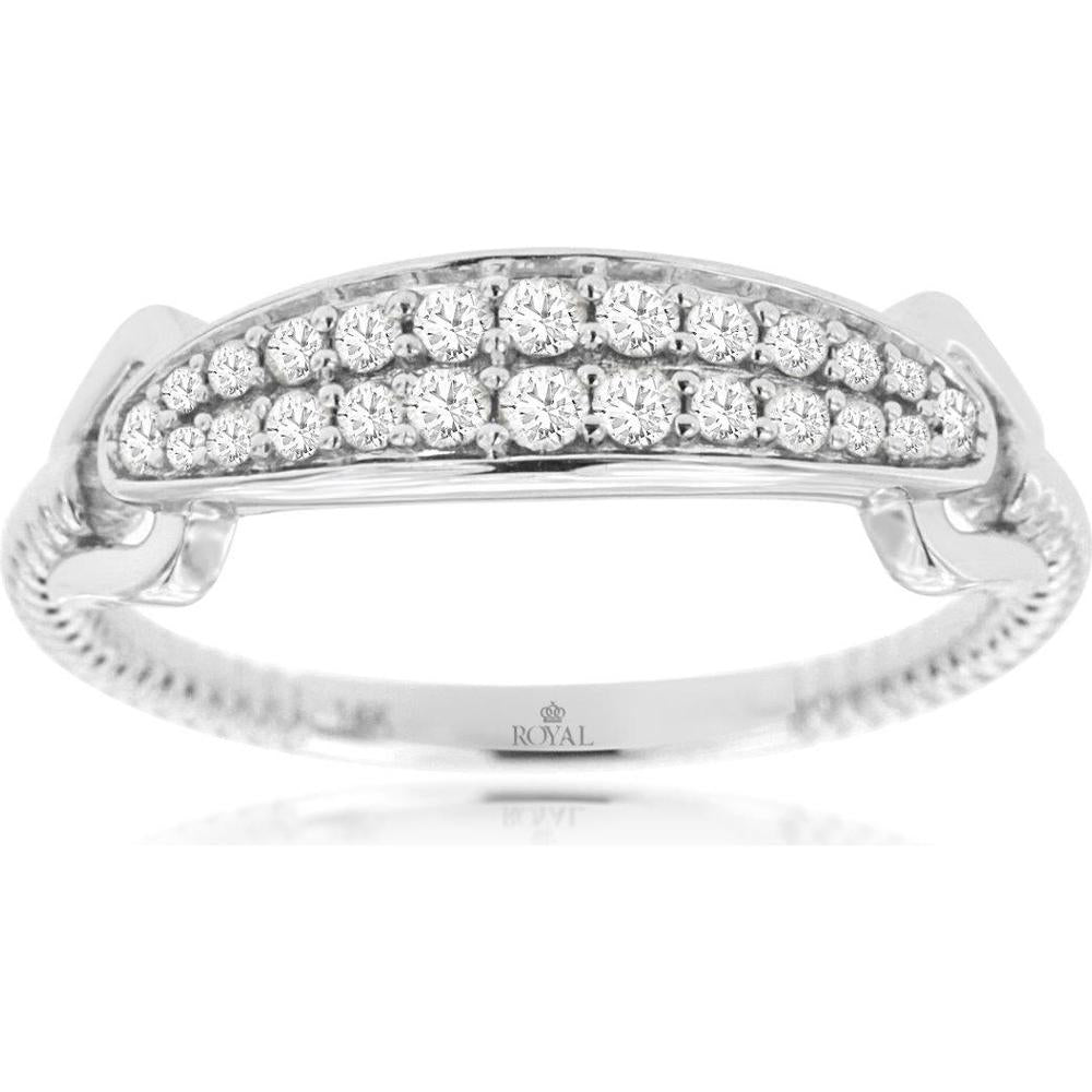Royal 14K White Gold Diamond Eternity Wedding Band - 0.25 Carat Total Diamond Weight