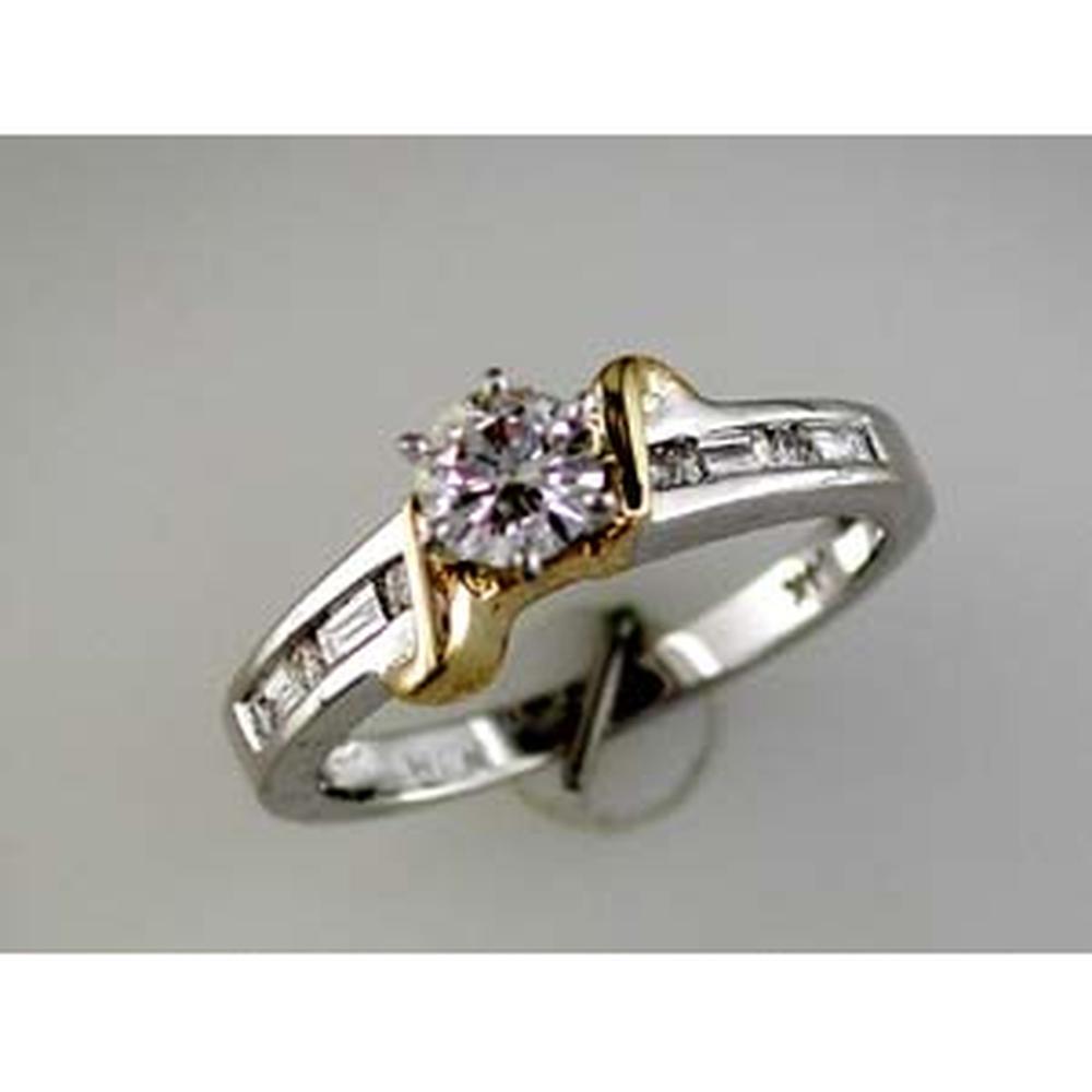 Royal 14K White Gold Diamond Halo Engagement Ring - 0.37 Carat Center Diamond