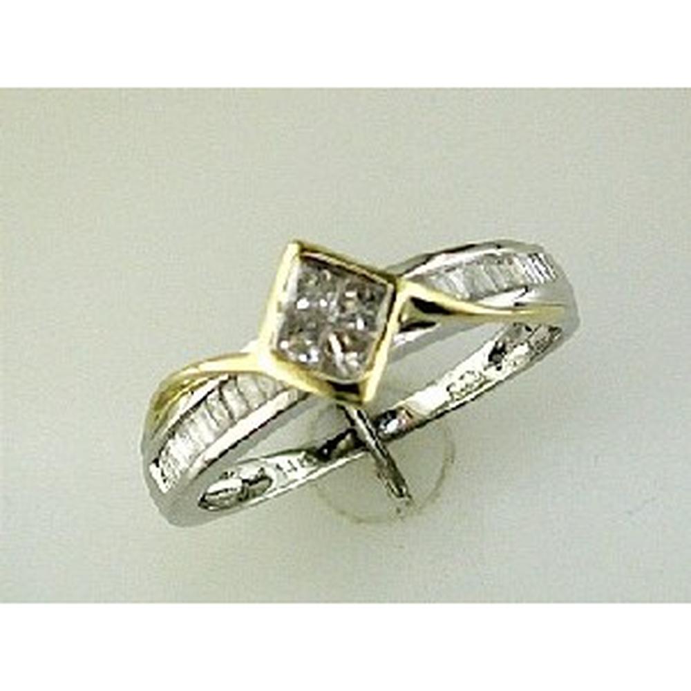 Royal 14K White Gold Diamond Halo Engagement Ring - 0.50 Carat Total Diamond Weight