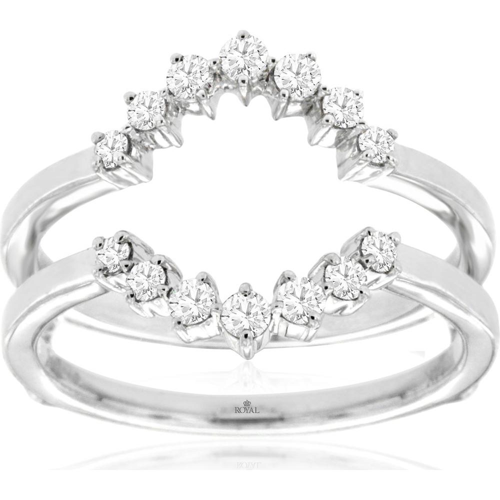 Royal 14K White Gold Diamond Insert Ring - 0.33 Carat Total Diamond Weight