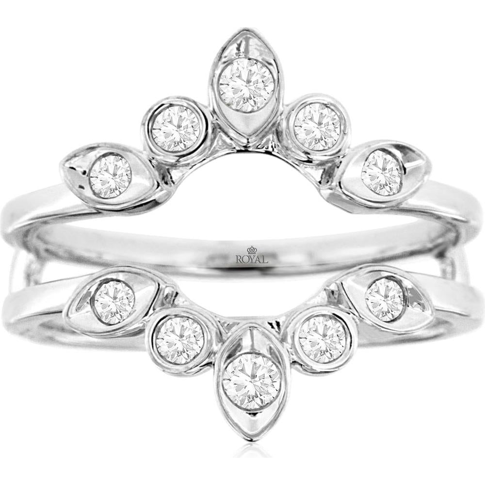 Royal 14K White Gold Diamond Insert Ring - 0.33 Carat Total Diamond Weight