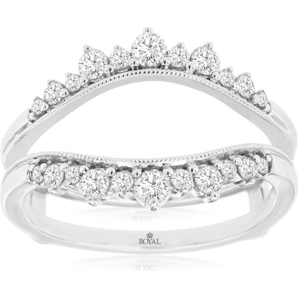 Royal 14K White Gold Diamond Insert Ring - 0.50 Carat Total Diamond Weight
