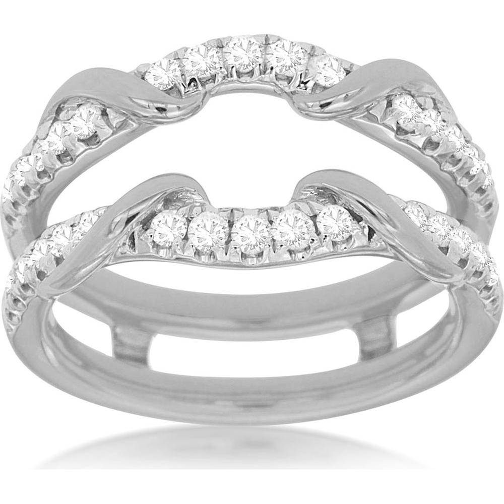 Royal 14K White Gold Diamond Insert Ring - 0.52 Carat Total Diamond Weight