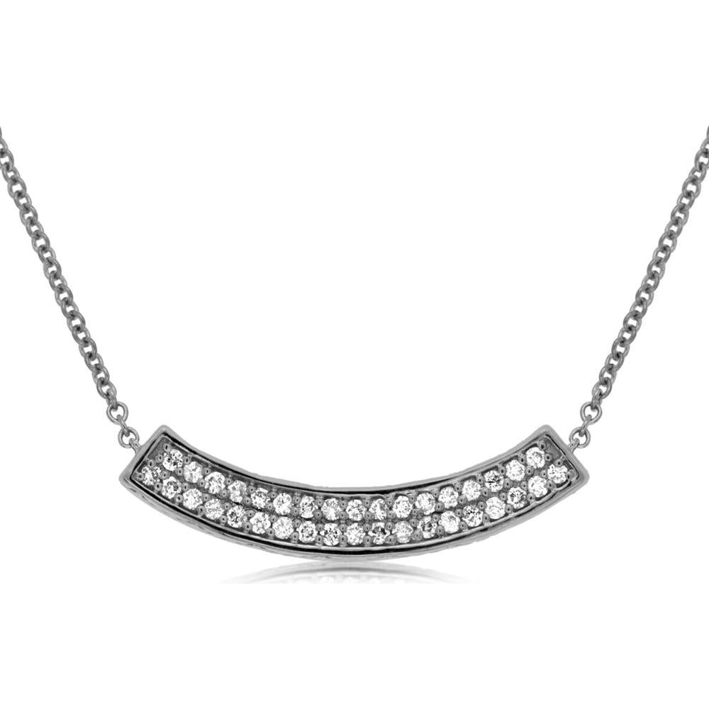 Royal 14K White Gold Diamond Necklace - 0.23 Carat Total Diamond Weight