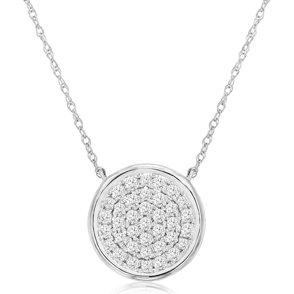 Royal 14K White Gold Diamond Necklace - 0.33 Carat Total Diamond Weight