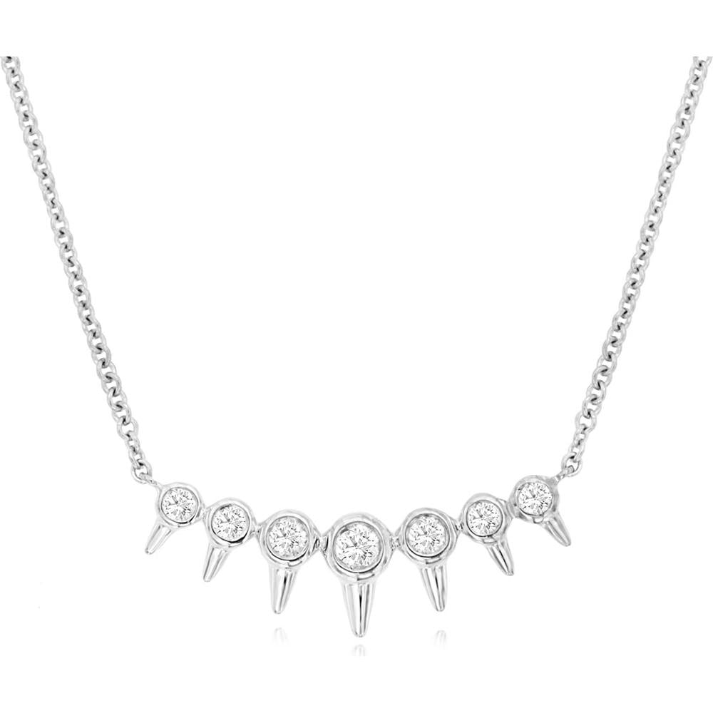 Royal 14K White Gold Diamond Necklace - Elegant and Timeless Brilliance