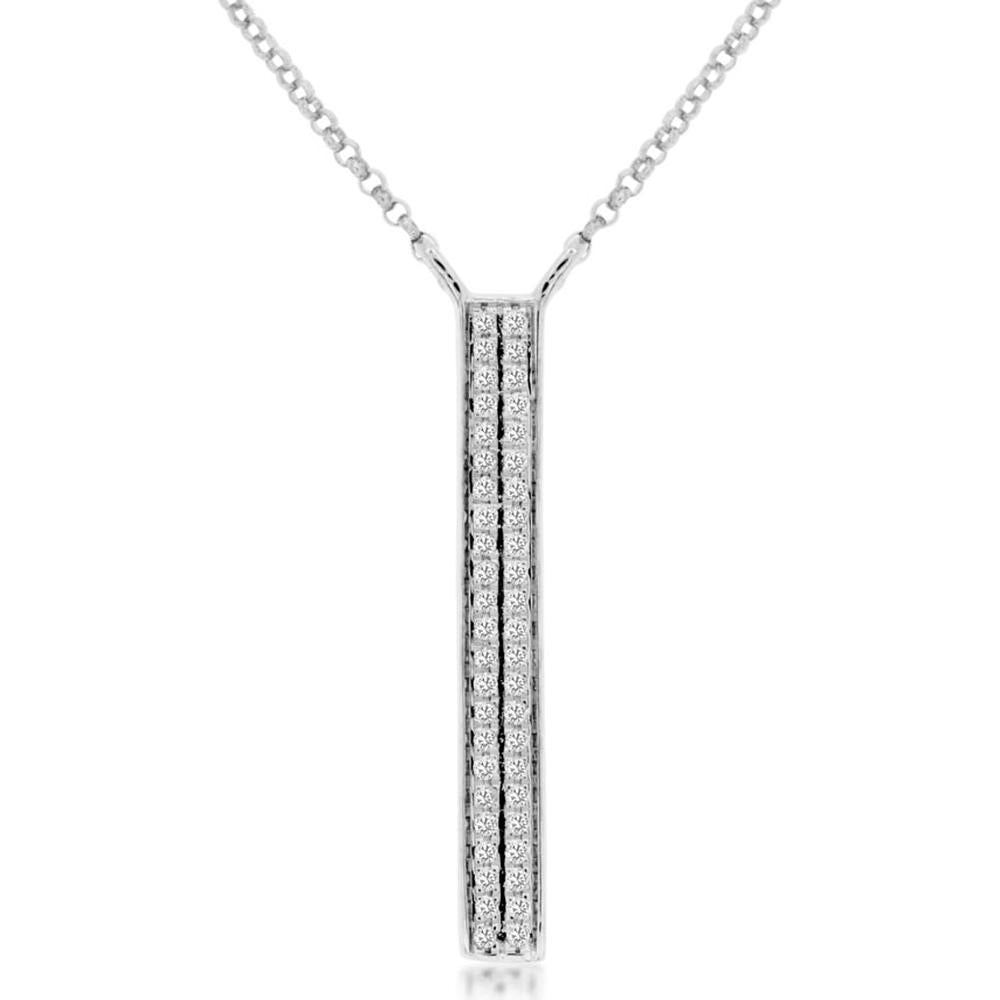 Royal 14K White Gold Diamond Necklace - Elegant Brilliance