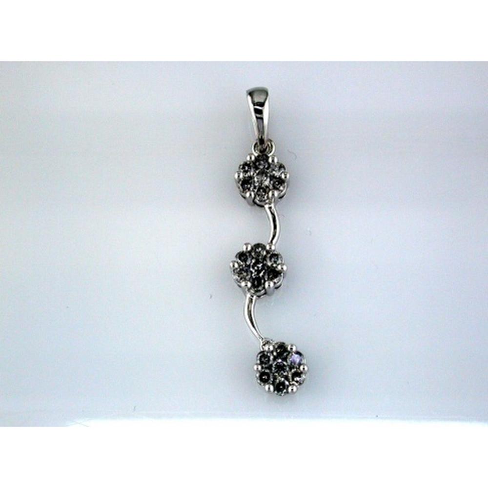 Royal 14K White Gold Diamond Pendant - 0.75 Carat Total Weight