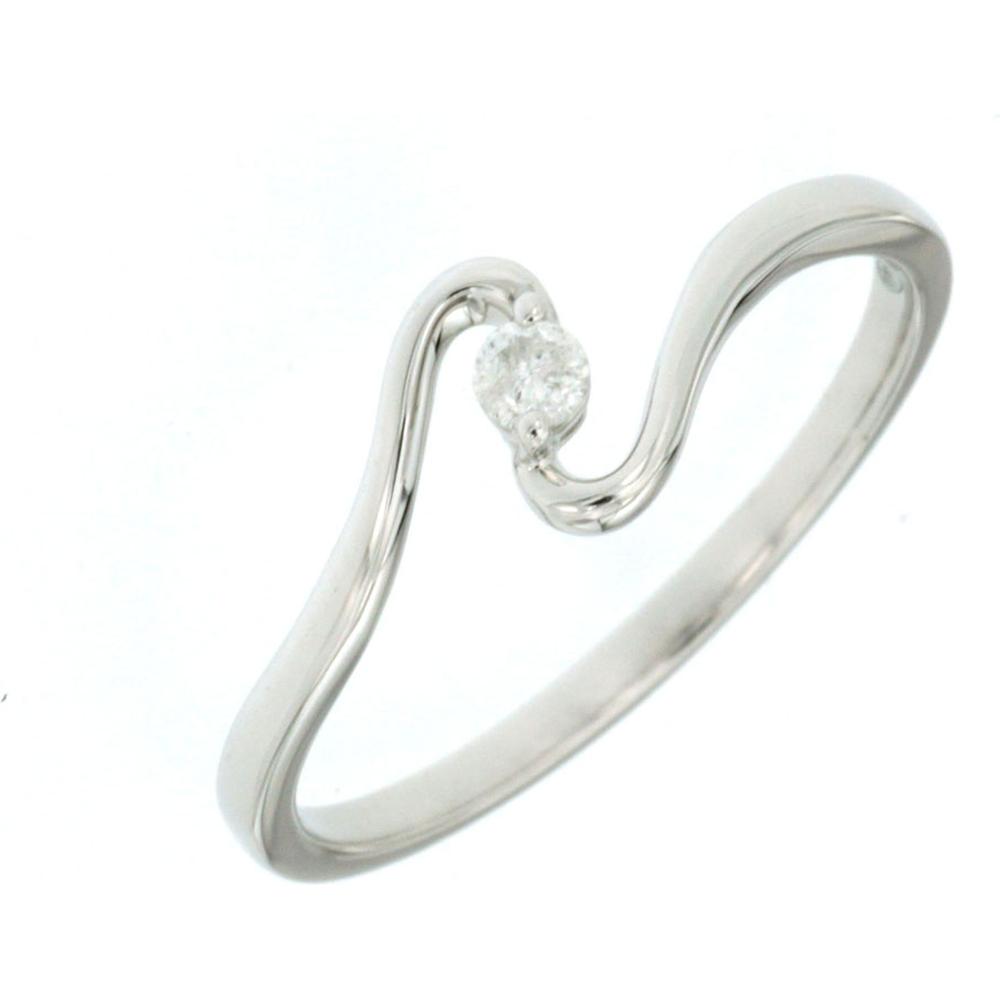 Royal 14K White Gold Diamond Ring - 0.06 Carat Total Diamond Weight