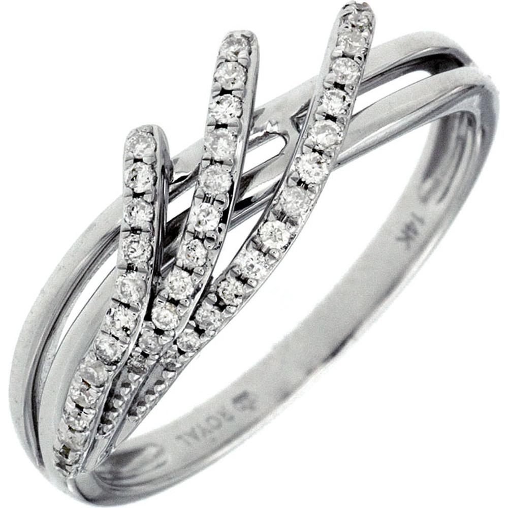 Royal 14K White Gold Diamond Ring - 0.19 Carat Total Weight