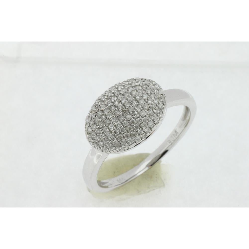 Royal 14K White Gold Diamond Ring - 0.30 Carat Round Diamond Brilliance