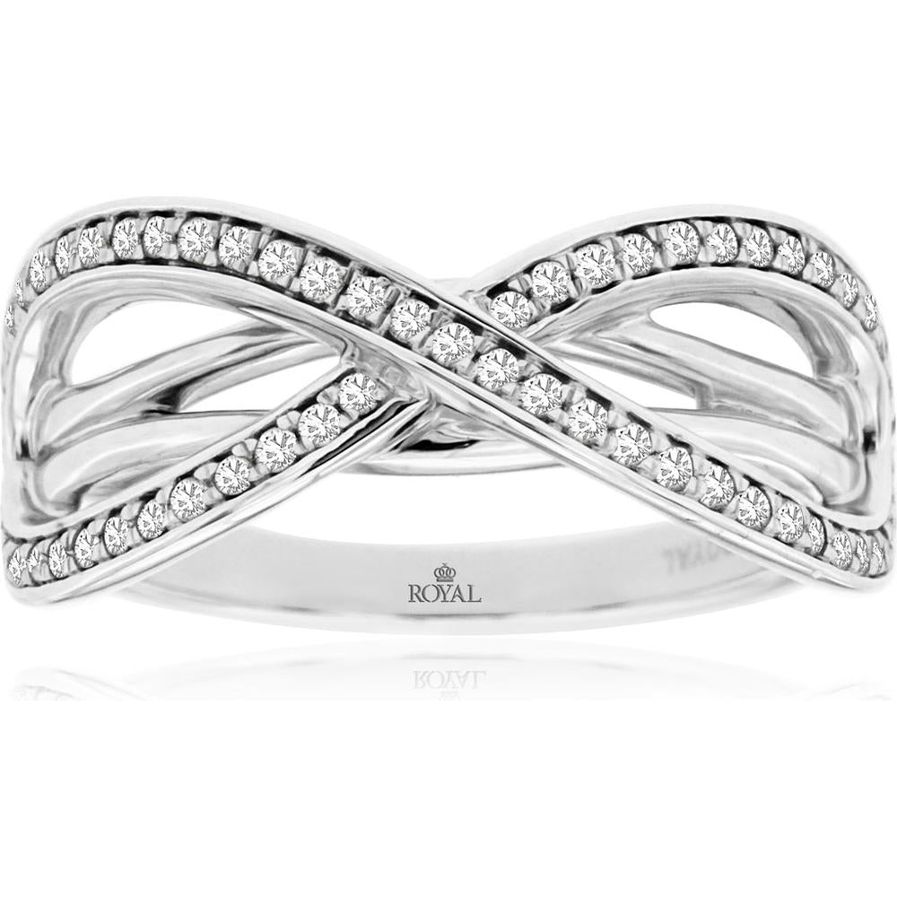 Royal 14K White Gold Diamond Ring - 0.33 Carat Total Diamond Weight