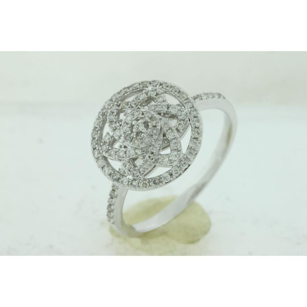 Royal 14K White Gold Diamond Ring - 0.35 Carat Total Diamond Weight