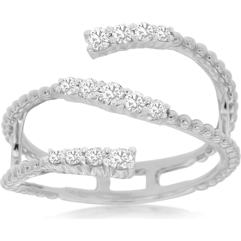 Royal 14K White Gold Diamond Ring - 0.36 Carat Total Diamond Weight