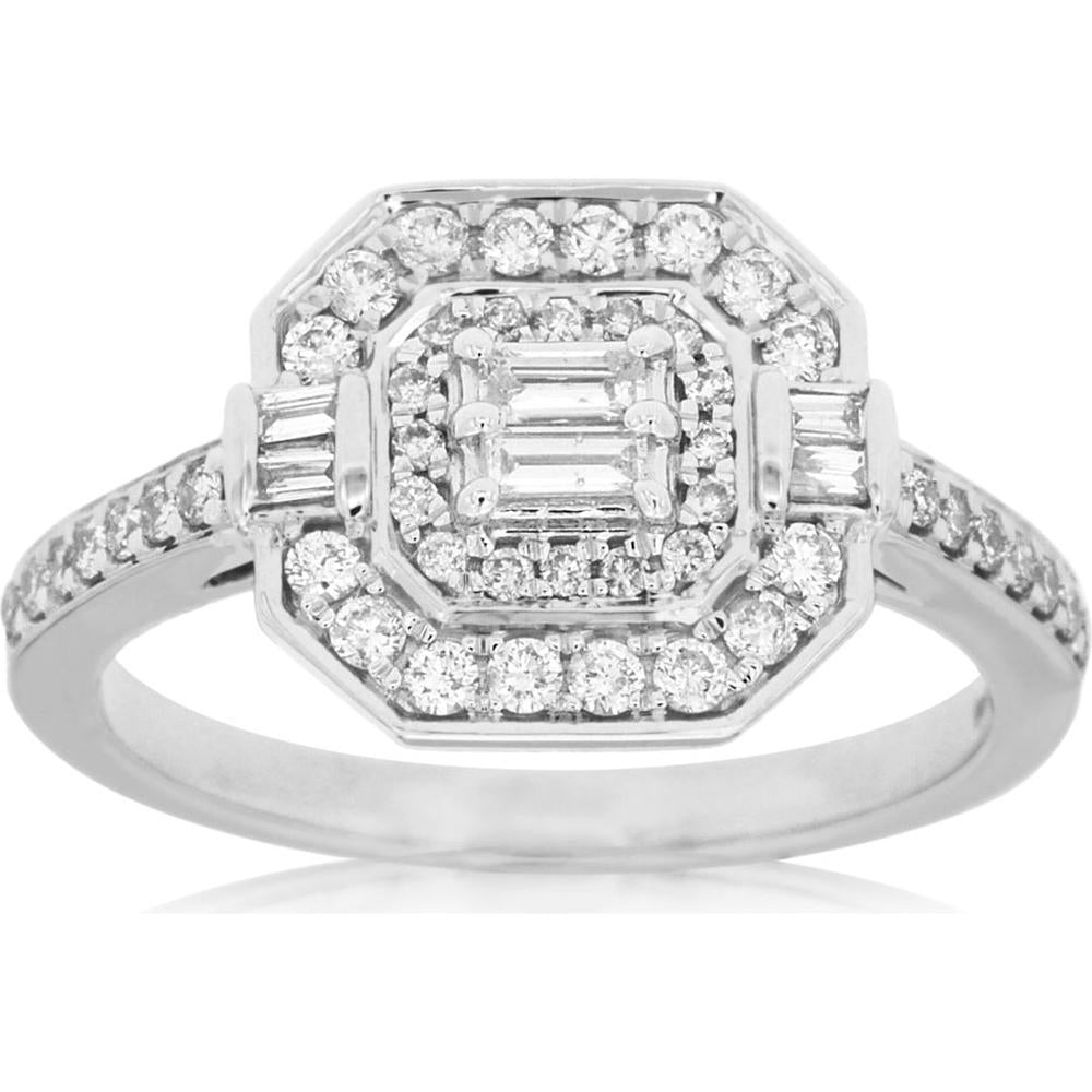 Royal 14K White Gold Diamond Ring - 0.52 Carat Total Weight