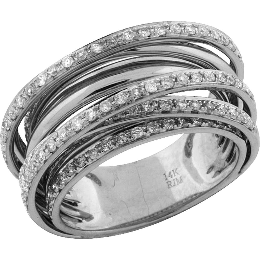 Royal 14K White Gold Diamond Ring - 0.77 Carat Round Diamond