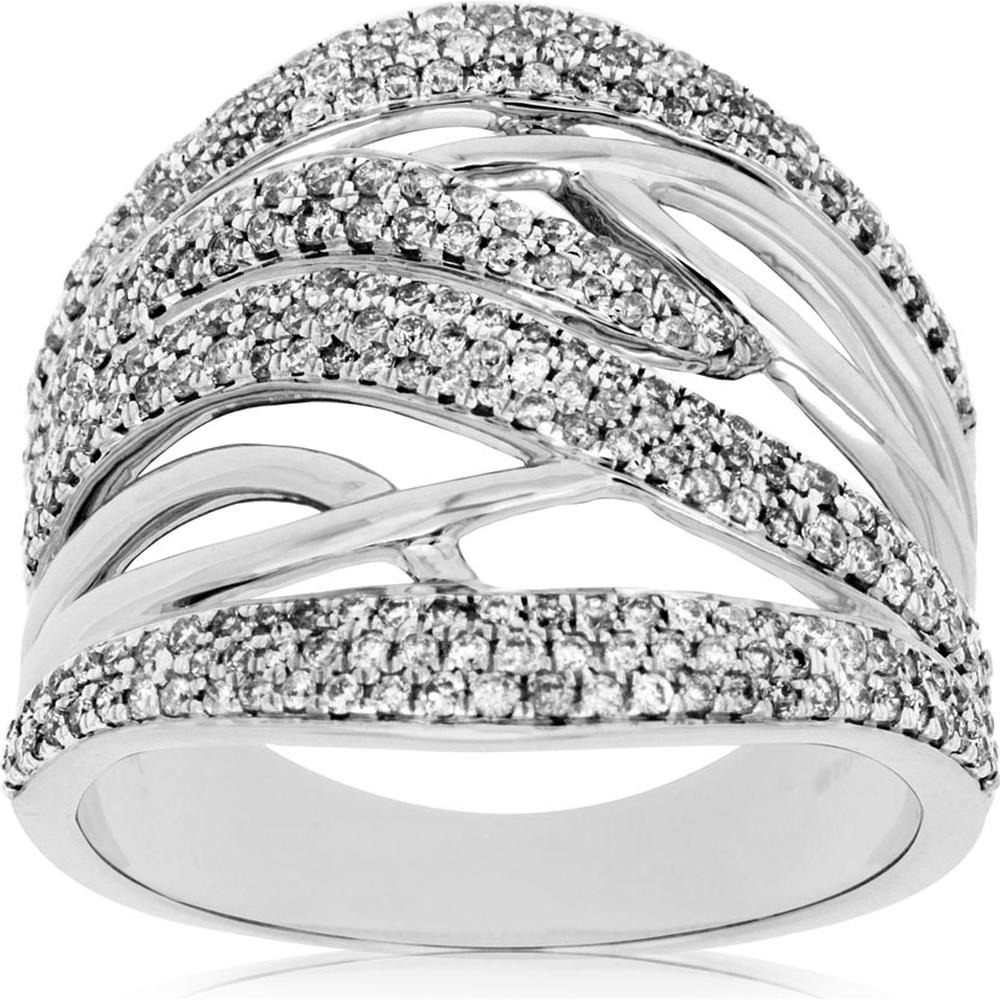 Royal 14K White Gold Diamond Ring - 0.90 Carat Total Weight
