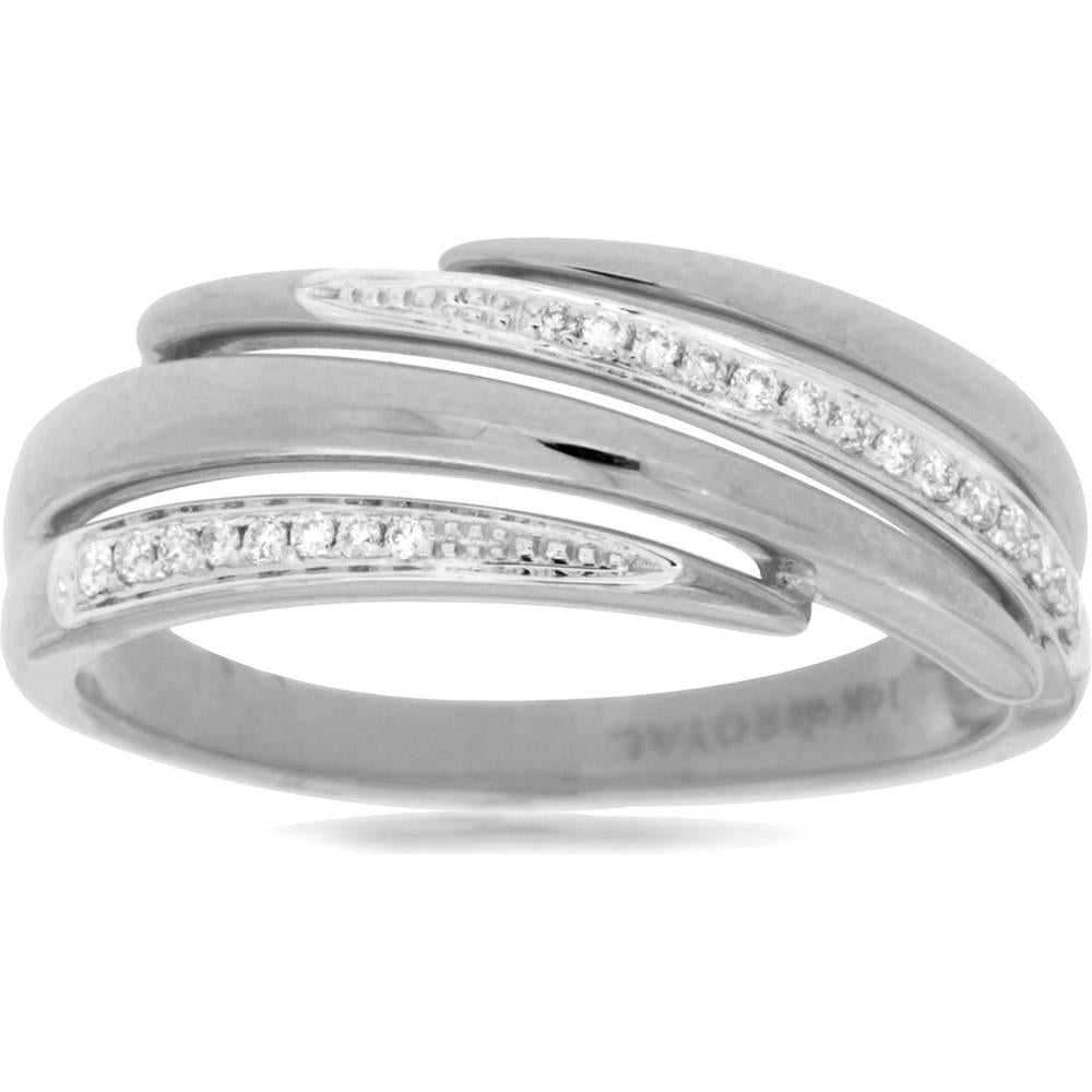 Royal 14K White Gold Diamond Ring - Elegant Sparkle