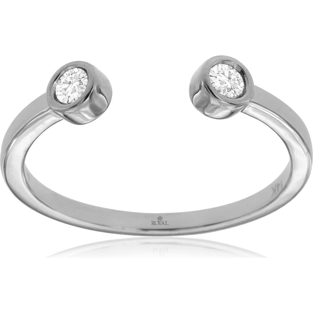 Royal 14K White Gold Diamond Ring - Timeless Elegance at Its Finest