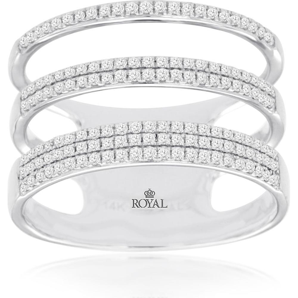 Royal 14K White Gold Diamond Ring - Timeless Elegance in Brilliance