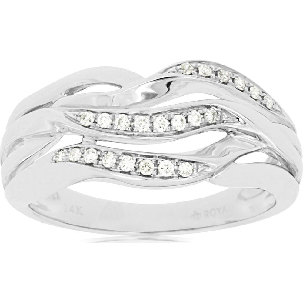 Royal 14K White Gold Diamond Ring - Timeless Elegance