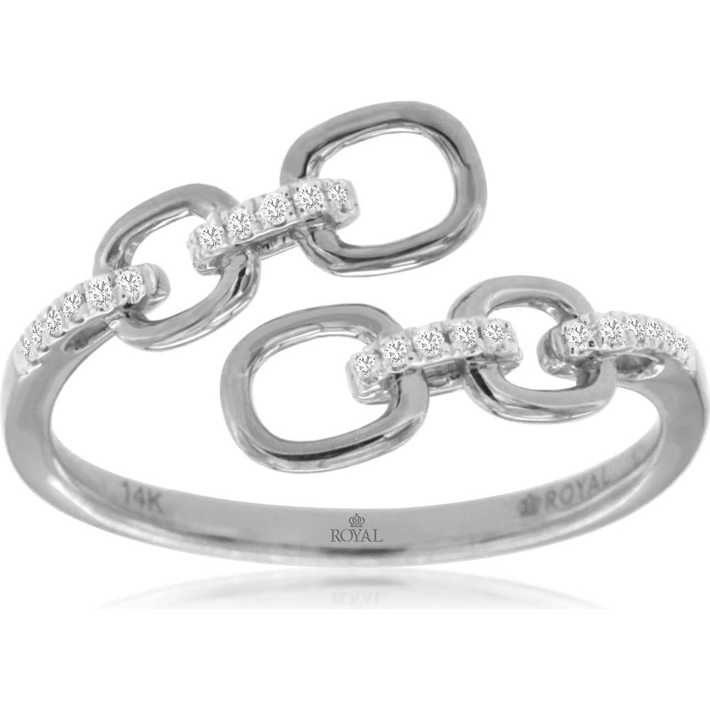 Royal 14K White Gold Diamond Ring - Timeless Elegance