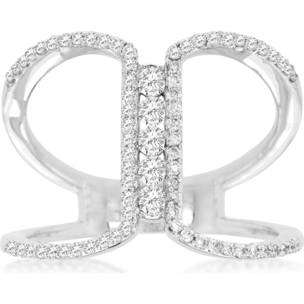 Royal 14K White Gold Diamond Ring - Timeless Elegance with 0.43 Carat Diamond