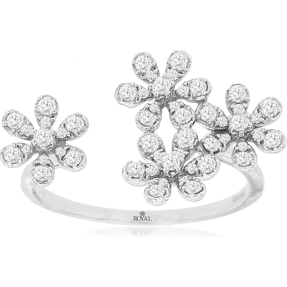 Royal 14K White Gold Diamond Ring - Timeless Elegance with 0.47 Carat Diamond