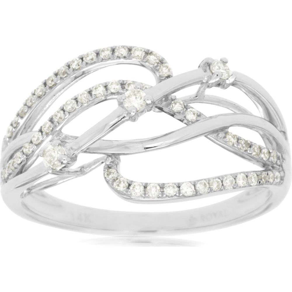 Royal 14K White Gold Diamond Serenade Ring - 0.25 Carat Total Diamond Weight