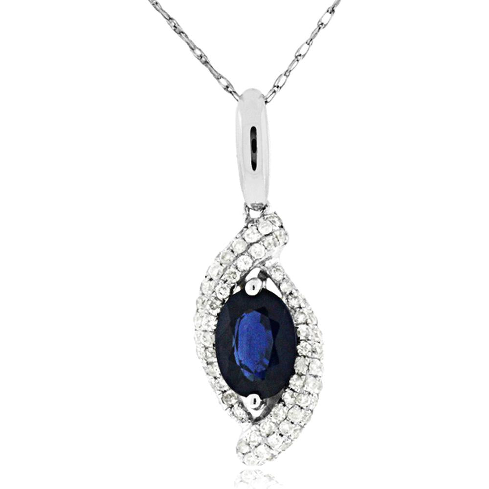 Royal 14K White Gold Diamond Spinner Pendant - 1.32 Carat Total Diamond Weight
