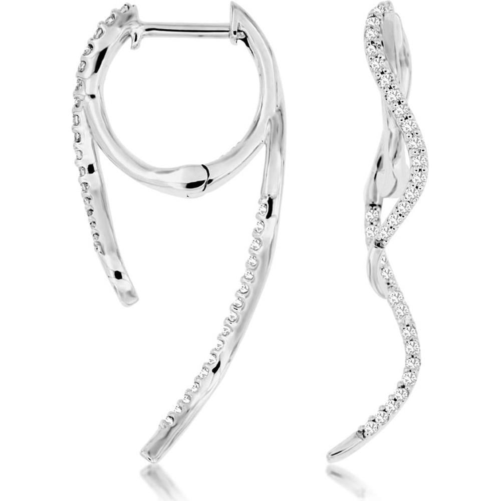 Royal 14K White Gold Diamond Stud Earrings - 0.31 Carat Total Diamond Weight