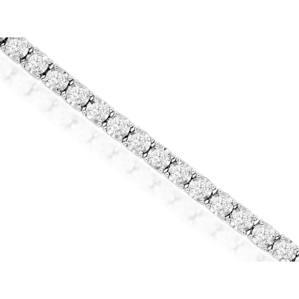 Royal 14K White Gold Diamond Tennis Bracelet - 3.00 Carats Total Diamond Weight