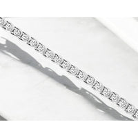 Royal 14K White Gold Diamond Tennis Bracelet with Milgrain Detail - 2.0 Carats Total Diamond Weight