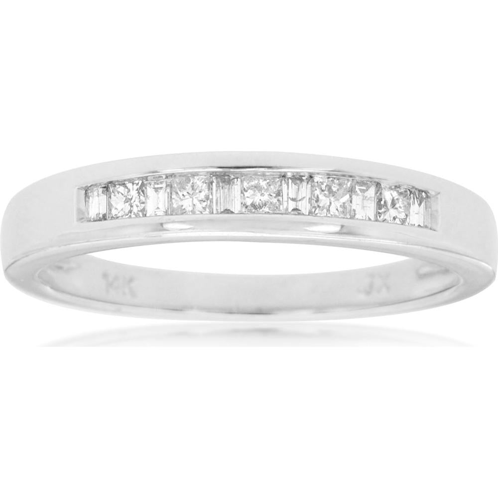 Royal 14K White Gold Diamond Wedding Band - 0.25 Carat Total Diamond Weight