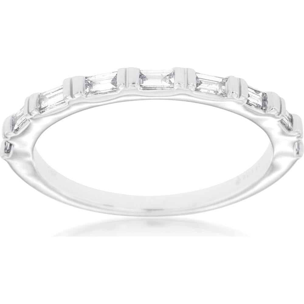 Royal 14K White Gold Diamond Wedding Band - 0.25 Carat Total Diamond Weight