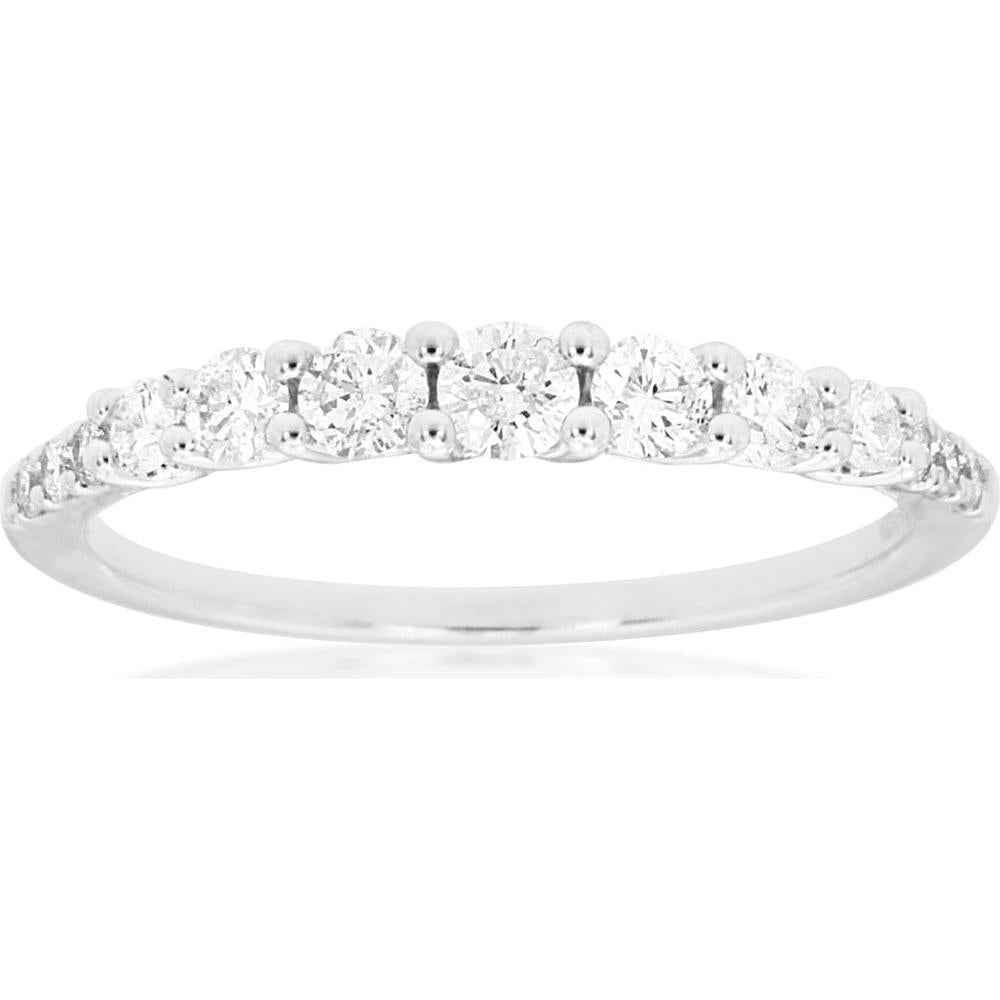 Royal 14K White Gold Diamond Wedding Band - 0.50 Carat Total Diamond Weight