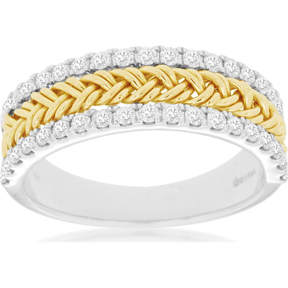 Royal 14K White Gold Diamond Wedding Band - 0.50 Carat Total Diamond Weight