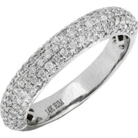 Royal 14K White Gold Diamond Wedding Band - 0.65 Carat Total Diamond Weight