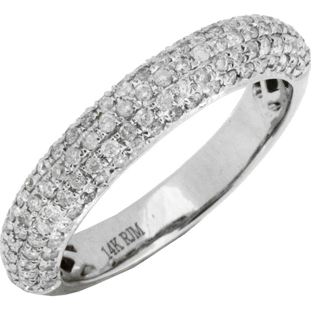 Royal 14K White Gold Diamond Wedding Band - 0.65 Carat Total Diamond Weight