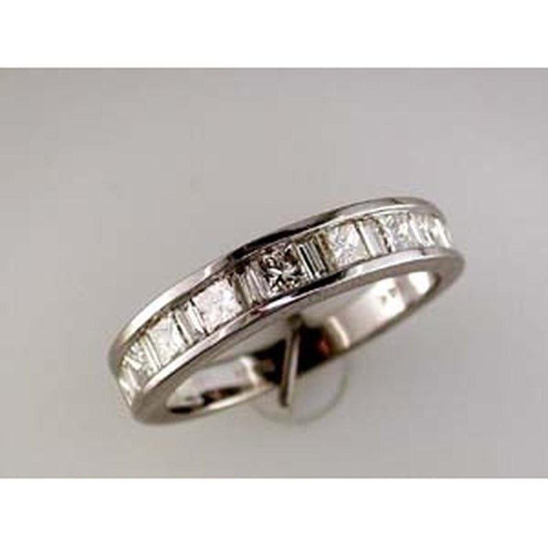 Royal 14K White Gold Diamond Wedding Band - 1.00 Carat Total Diamond Weight