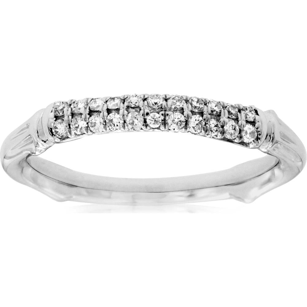 Royal 14K White Gold Diamond Wedding Band - Elegant Symbol of Love